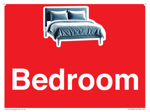 Bedroom Dementia Sign Red